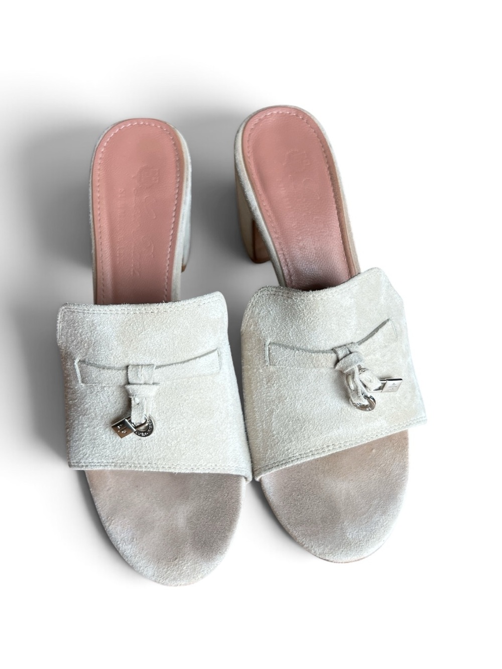 Loro Piana summer charms suede sandals size 36